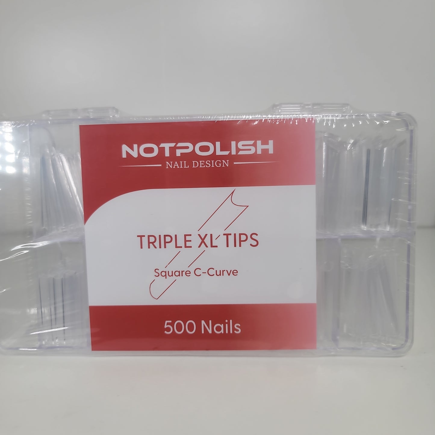 Nail tips c-curve square