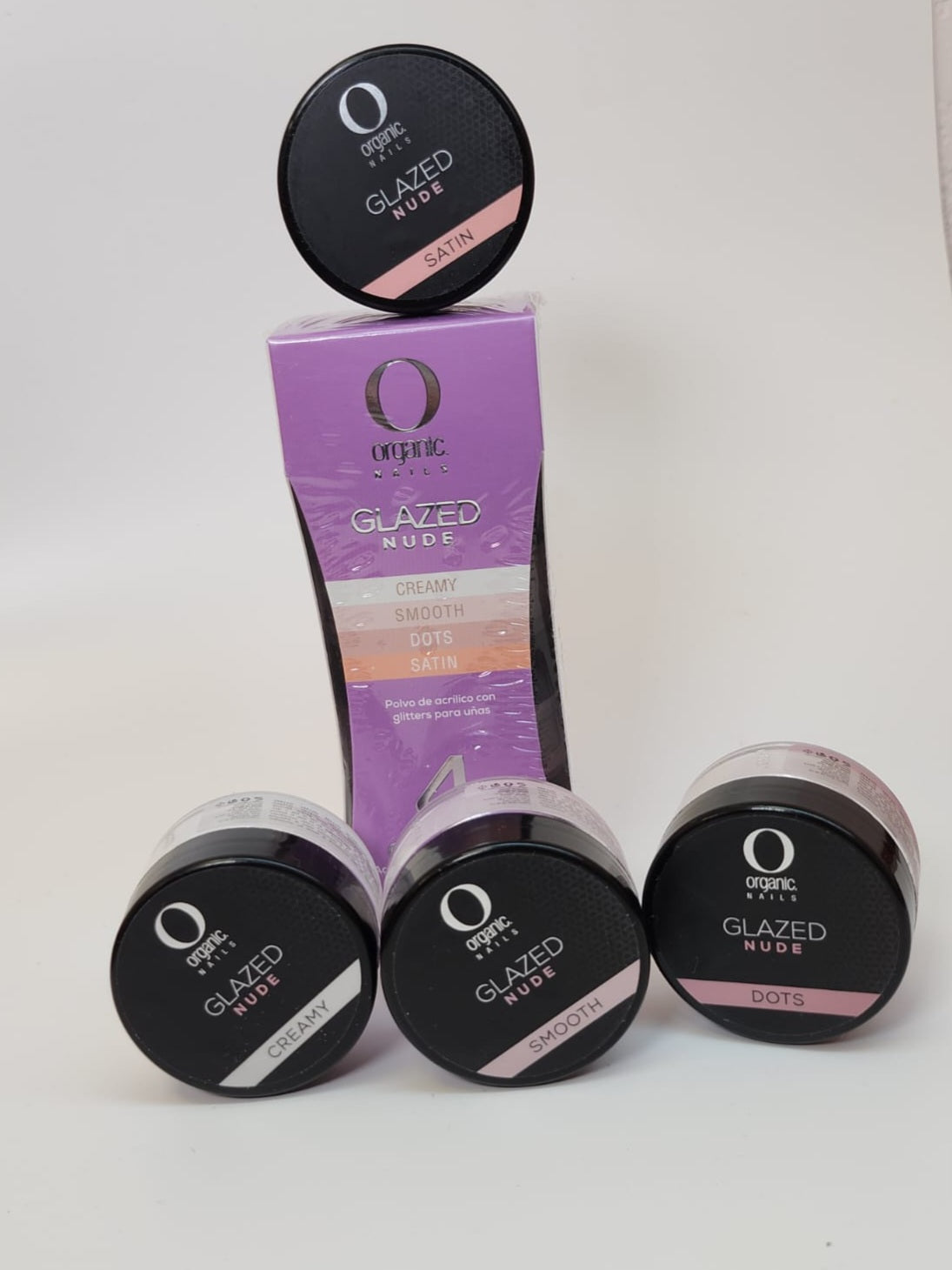 Organic nails glazed nude 4pcs