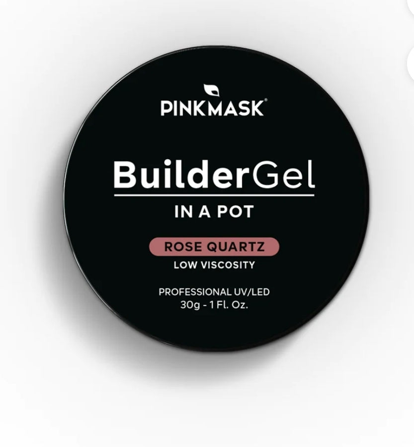 builder gel in pot rose quartz
