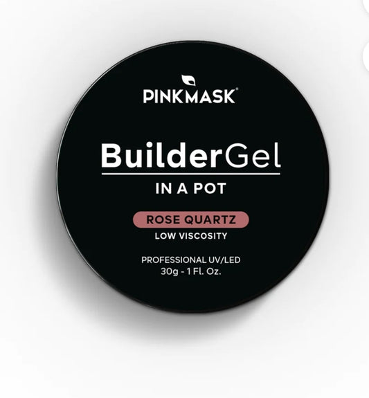 builder gel in pot rose quartz