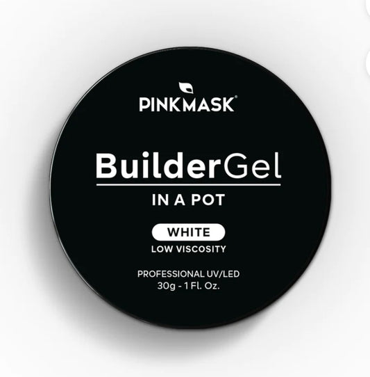 Builder gel in a pot white