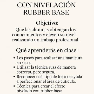 MANICURA RUSA Y NIVELACIÓN
