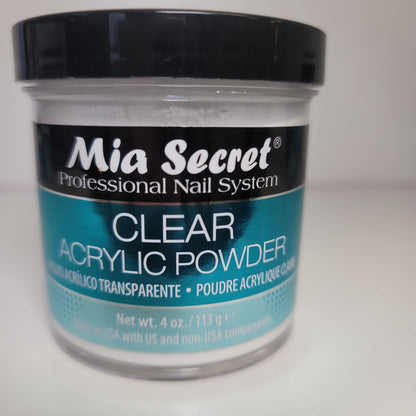 Clear acrylic powder