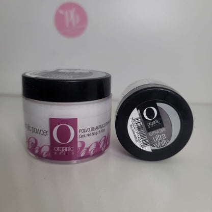 Organic extradry ultra white acrylic powder