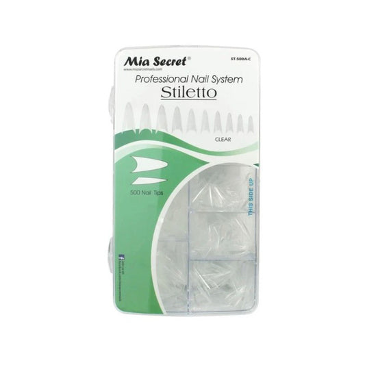 Nail tips stilletto clear
