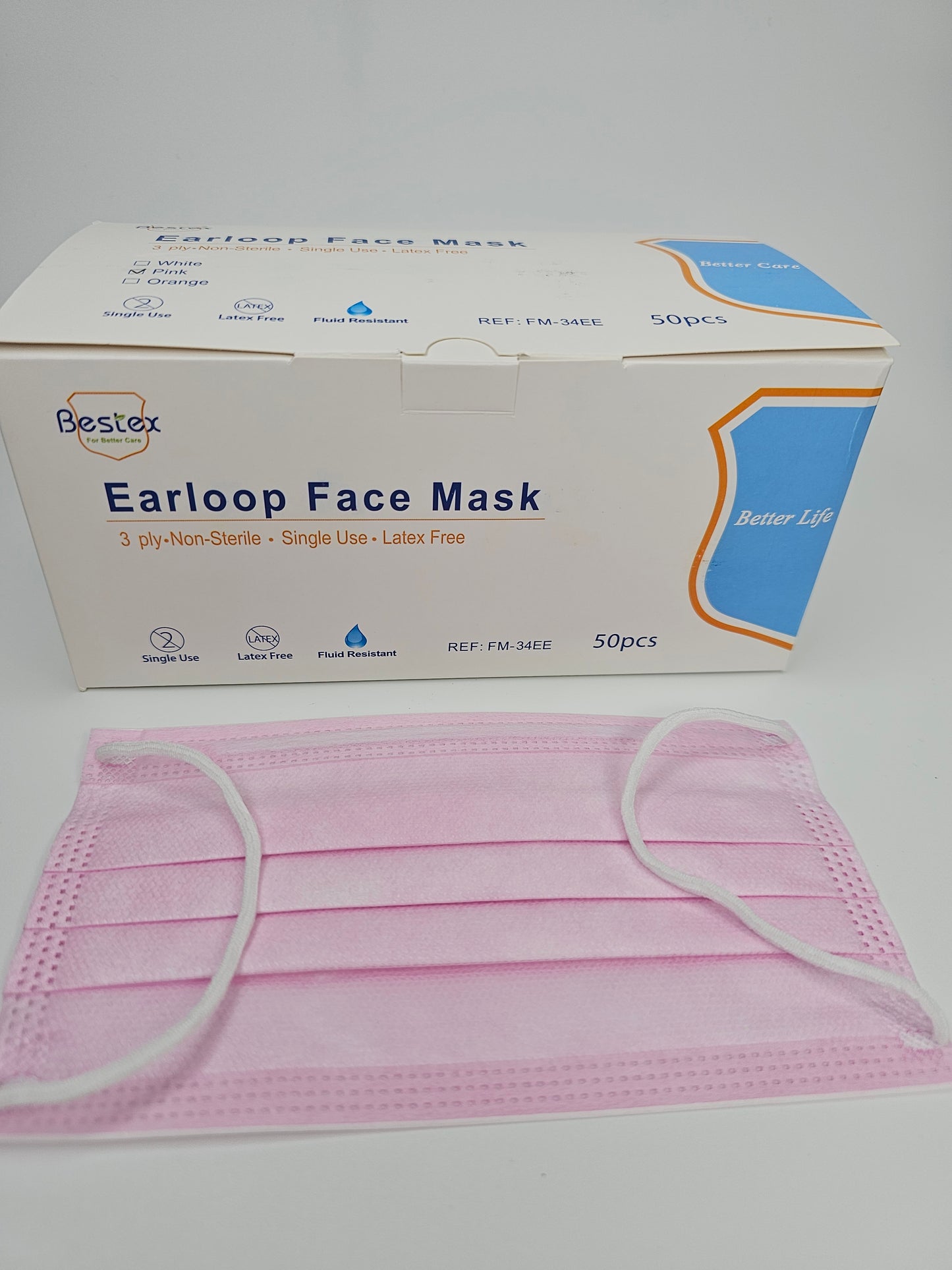 FACE MASK PINK 50pcs