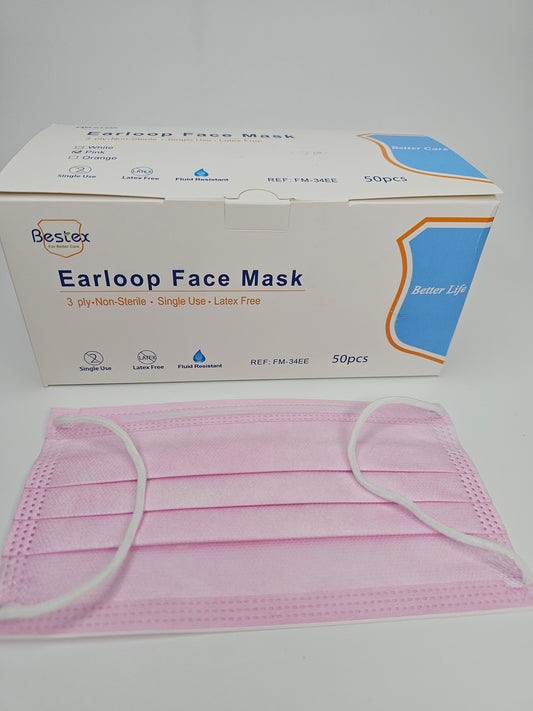 FACE MASK PINK 50pcs