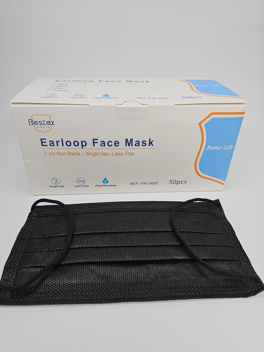 FACE MASK BLACK 50PCS